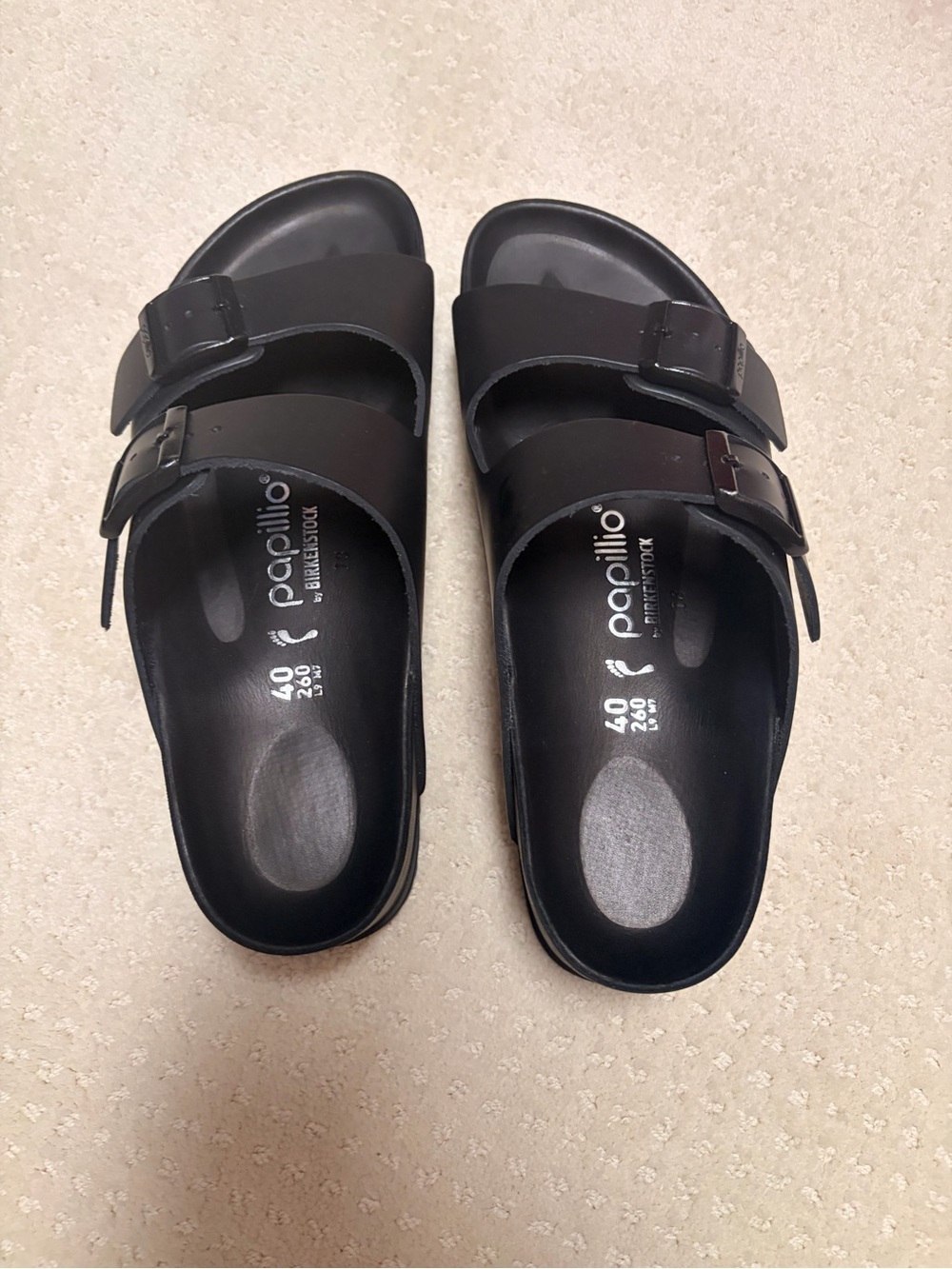 Birkenstock Black Two-Strap Sandals